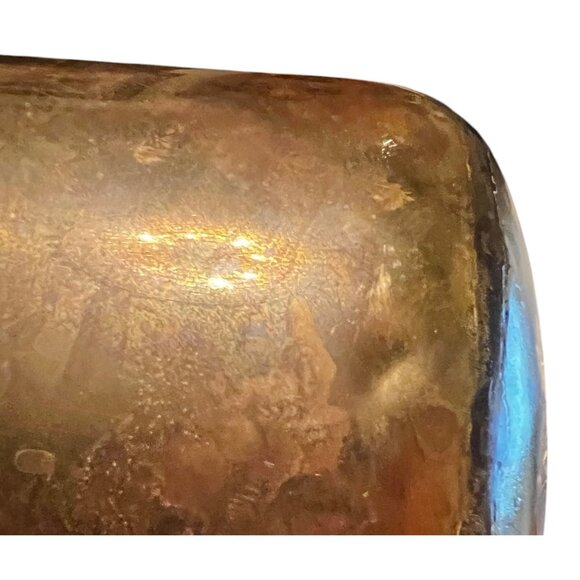 Brass Bucket Pot Planter Handmade Cast Iron Handle - Picture 8 of 13